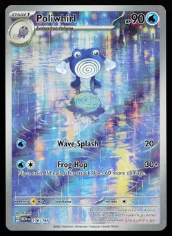 Poliwhirl 176/165 Holo Illustration Rare English 151 Pokemon Card - Image 1
