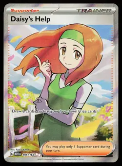 Daisy's Help 195/165 Ultra Rare 151 Pokemon Card - Image 1