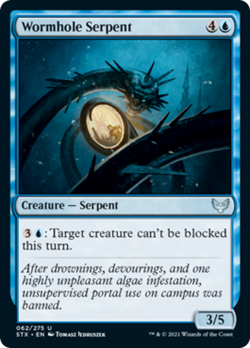 Wormhole Serpent FOIL Strixhaven: School of Mages NM Blue Uncommon CARD ABUGames - Image 1