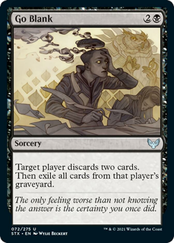 Go Blank FOIL Strixhaven: School of Mages NM Black Uncommon MAGIC CARD ABUGames - Image 1