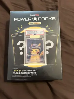 Pokemon GameStop Power Packs Series 2 PSA 8+ Graded Card & 2 TCG Booster Packs🔥 - Image 1