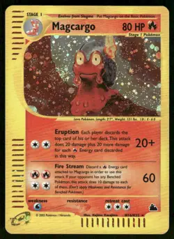 Pokemon Cards Magcargo H16/H32 Holo Skyridge Holo Holo Rare NM - Image 1