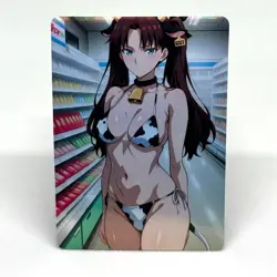 Fate Series Rin Tohsaka Goddess Anime Waifu ACG Foil Card - Image 1