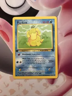 Psyduck 1st First Edition 53/62 Pokemon Card 1999 Fossil LP/NM - Image 1