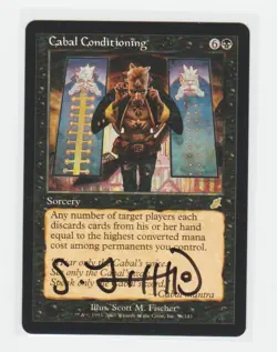 Magic the Gathering ~ Cabal Conditioning ~ M/NM ~ Scourge ~ Signed by Artist - Image 1
