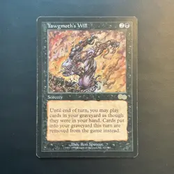 Wizards of the Coast Magic: The Gathering Yawgmoth's Will Black Rare Urza's Sag… - Image 1