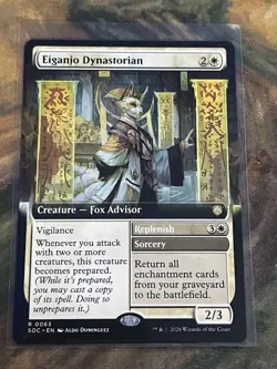 Eiganjo Dynastorian 0063 Secrets of Strixhaven Borderless MTG NM - Image 1