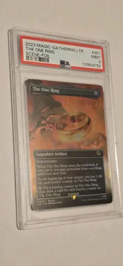 The One Ring (Scene Foil) Universes Beyond: the Lord of the Rings #451 PSA 9 - Image 2