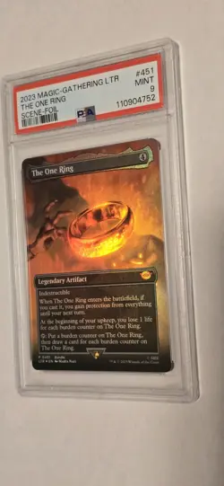 The One Ring (Scene Foil) Universes Beyond: the Lord of the Rings #451 PSA 9 - Image 3