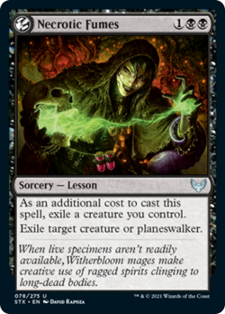 Necrotic Fumes FOIL Strixhaven: School of Mages NM Black Uncommon CARD ABUGames - Image 1