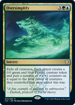 Oversimplify Strixhaven Commander NM Green Blue Rare MAGIC MTG CARD ABUGames - Image 1