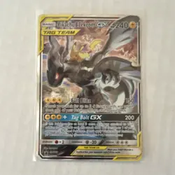 Pokemon Pikachu & Zekrom GX SM168 SM Promo Holo TAG TEAM Basic 240 HP - Image 1