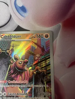 2025 Pokemon Conkeldurr Illustration Rare 127/086 BLK Black Bolt NM - Image 5