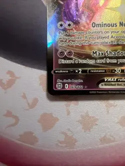 Pokemon TCG Mimikyu VMAX 069/172 Brilliant Stars Ultra Rare Holo NM - Image 3