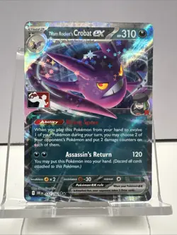 Team Rocket's Crobat ex 122/182 Pokemon Play Stamp Prize Pack Holo - NM - Image 1