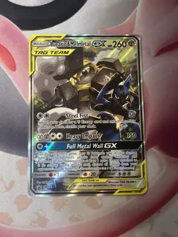 Lucario & Melmetal GX SM192 Tag Team Black Star Promo Pokemon Sun & Moon MP - Image 1
