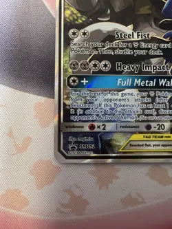 Lucario & Melmetal GX SM192 Tag Team Black Star Promo Pokemon Sun & Moon MP - Image 3