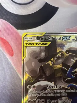 Lucario & Melmetal GX SM192 Tag Team Black Star Promo Pokemon Sun & Moon MP - Image 4
