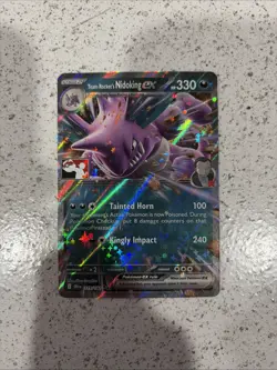 Team Rocket's Nidoking ex 119/182 Pokemon Play! Prize Pack Series 8 stamped - Image 1