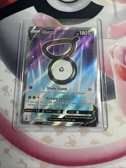 Pokemon TCG Unown V 176/195 Silver Tempest Full Art Ultra Rare Holo NM - Image 1