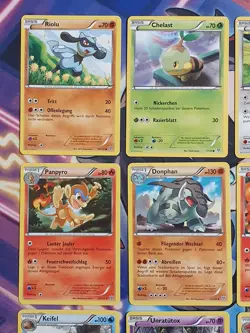 Pokemon Card Collection Plasma Storm Set 15 x Pokemon Lot German Riolu Chelast - Image 2