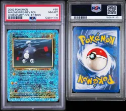 Pokemon Magnemite Legendary Collection. Reverse Holo FOIL #80 PSA 8 2002 POP 159 - Image 3