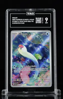 Wiglett 206/198 SV01: Scarlet & Violet Base Set Holo Pokemon Tag 9 English #06 - Image 1