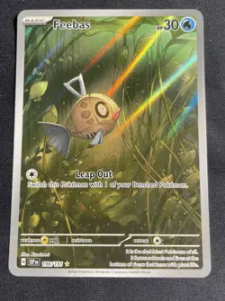 Pokemon Feebas 198/191 SV08: Surging Sparks Illustration Rare Full Art Holo - Image 1