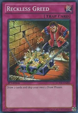 Near Mint Reckless Greed - LCYW-EN285 - Super Rare - Unlimited Edition - YuGiOh - Image 1