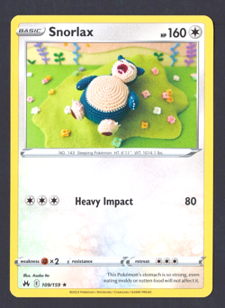 Snorlax 109/159 | SWSH: Crown Zenith | Regular | | Asako Ito | Pokemon (NM) - Image 1