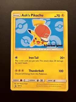 Pokemon TCG Ash's Pikachu SM114 Promo (2017) - English - Image 1