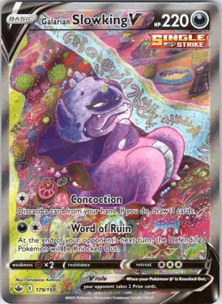 GALARIAN SLOWKING V 179/198 CHILLING REIGN POKEMON NM/M - Image 1