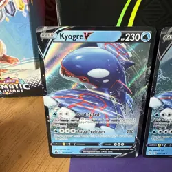 (2) Pokemon TCG Kyogre V 037/159 SWSH Crown Zenith Holo - Image 2