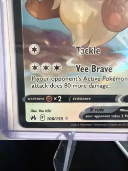 Pokemon Eevee V 108/159 Crown Zenith Ultra Rare Full Art - Image 2