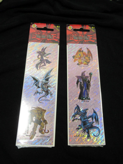 New Vintage 1996 Lot of Two Rare Yu Gi Oh! 1996 Series #1 Stickers On Card - Image 1
