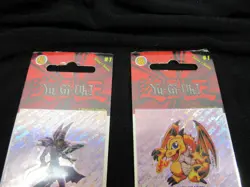 New Vintage 1996 Lot of Two Rare Yu Gi Oh! 1996 Series #1 Stickers On Card - Image 2