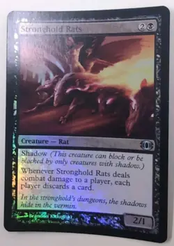 Stronghold Rats NM MTG Foil Unplayed Future Sight Magic the Gathering TCG Card - Image 2