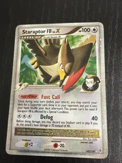 STARAPTOR FB LV.X 147/147 Ultra Rare Supreme Victors Pokemon Card Played - Image 1