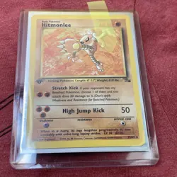Pokemon TCG Hitmonlee 1st Edition Fossil Rare non holo 22/62 - Image 1