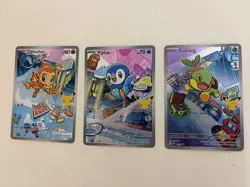 Pokemon First Partner Series 1 Piplup Chimchar Turtwig Promo Set - Image 1