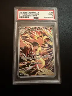Ethans Typhlosion Illustration Rare 190/182 English PSA 9 2025 Pokemon TCG - Image 1
