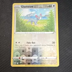 Pokemon Glameow 127/189 Astral Radiance Reverse Holo Common Basic 60HP 20 - Image 1