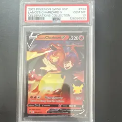 Pokemon TCG Lance's Charizard V SWSH133 Promo Holo PSA 10 GEM MINT 2021 - Image 1