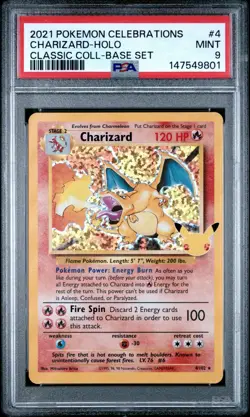 PSA 9 CHARIZARD 4/102 HOLO CELEBRATIONS CLASSIC COLLECTION POKEMON 🔥 - Image 1