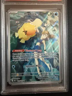 Pokemon 2025 Misty's Psyduck 193/182 Illustration Rare Destined Rivals PSA 9 - Image 2