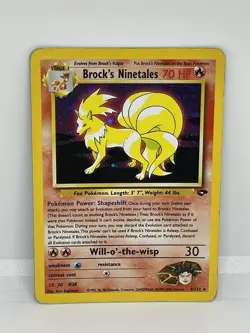 Brocks Ninetails Pokemon TCG Gym Challenge 3/132. MP. - Image 1