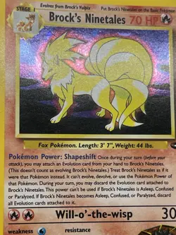 Brocks Ninetails Pokemon TCG Gym Challenge 3/132. MP. - Image 2