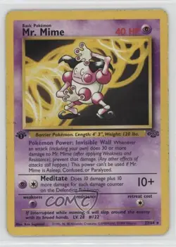 Mr Mime 1st Ed. Pokemon Jungle #22 1999 - Image 1