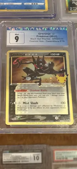 GRENINJA GOLD STAR SWSH144 CELEBRATIONS ELITE TRAINER BOX POKEMON CGC 9 MINT - Image 2