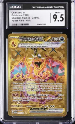2023 POKEMON OBSIDIAN FLAMES HYPER RARE HOLO #228 CHARIZARD EX CGC 9.5 - Image 1
